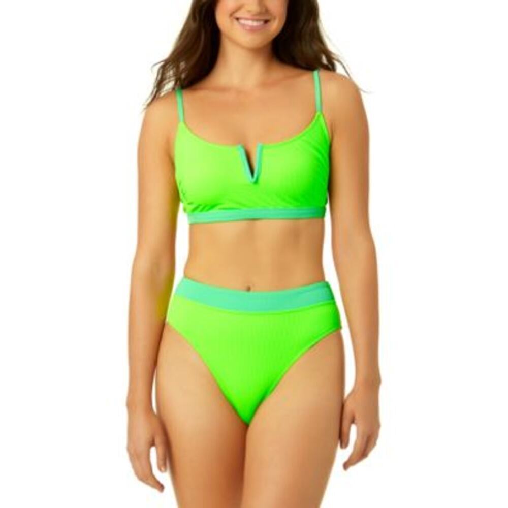 Salt + Cove Juniors' Ribbed V-Wire Bralette Bikini Top Bottom Set Size L NWT